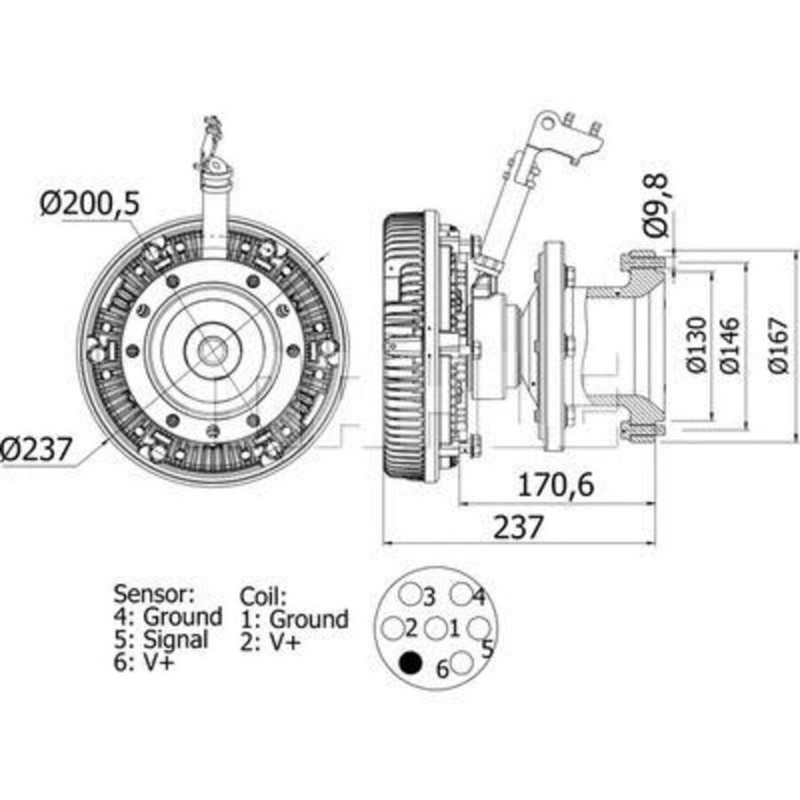 CFC115000P Гидромуфта без крыльчатки D=260 — 8