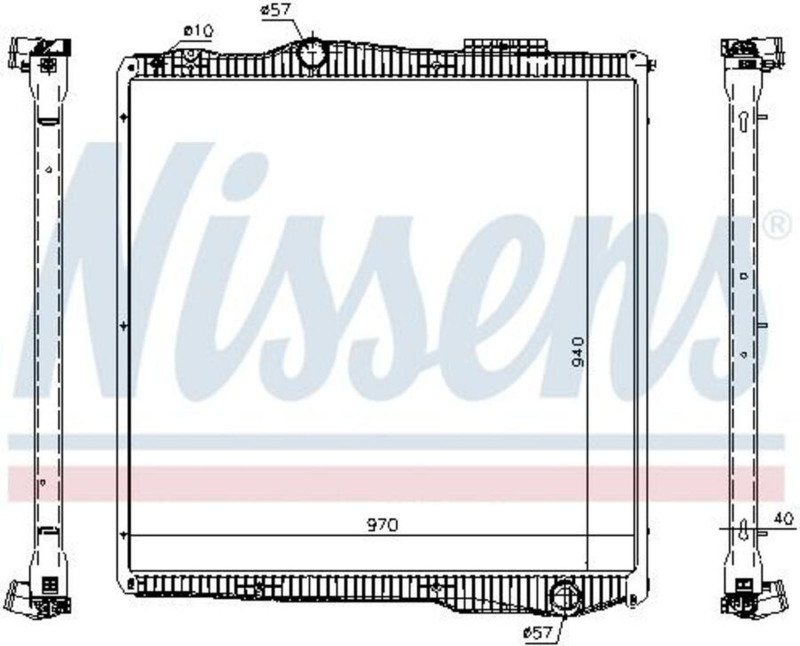 67291 Радиатор 940*1000*40 — 1