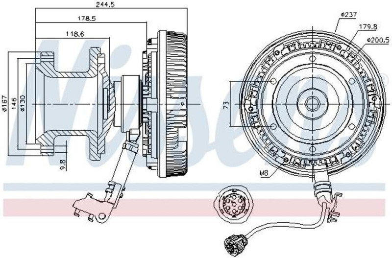 86053 Гидромуфта без крыльчатки D=260 — 7