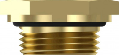 8930220154 Фитинг пробка-заглушка резьбовая M22*1,5 с резиновым уплотнителем бронза