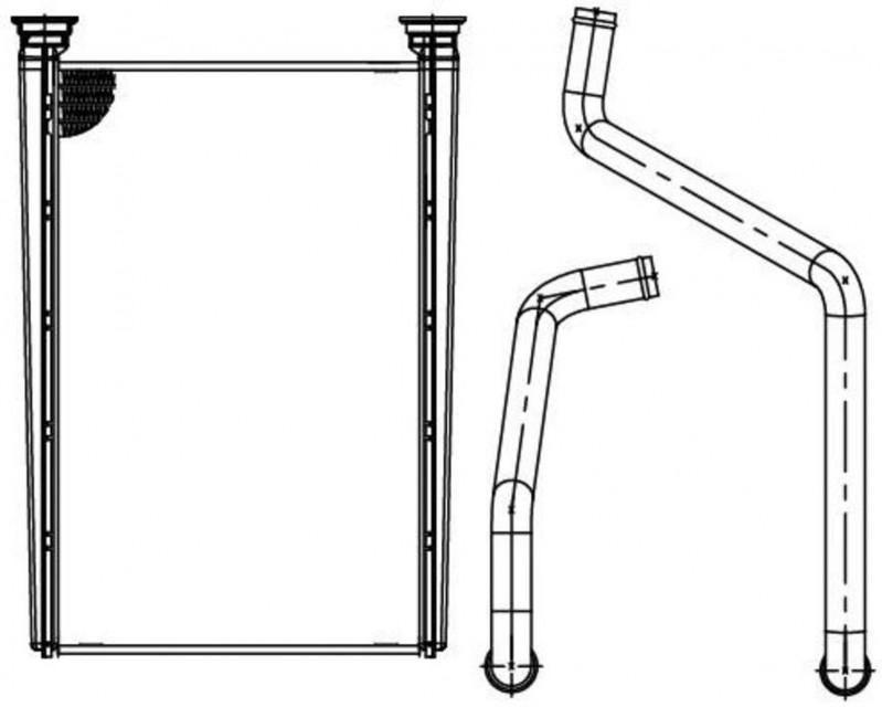 LRh1525 Радиатор отопителя основной AROX MP4 — 2