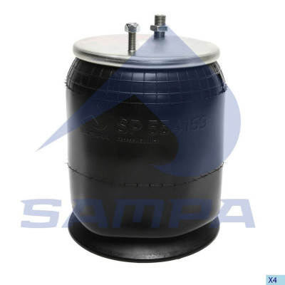 SA SP554159KP09 Пневморессора в сборе со стаканом 1 шп.+1шп.-шт.